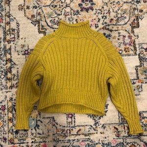 Yellow Chunky Knit Sweater